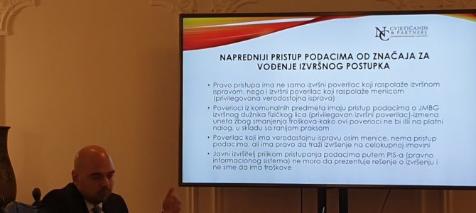 Održan seminar: Na korak od primena izmena Zakona o izvršenju i obezbeđenju Republike Srbije Održan seminar: Na korak od primena izmena Zakona o izvršenju i obezbeđenju Republike Srbije